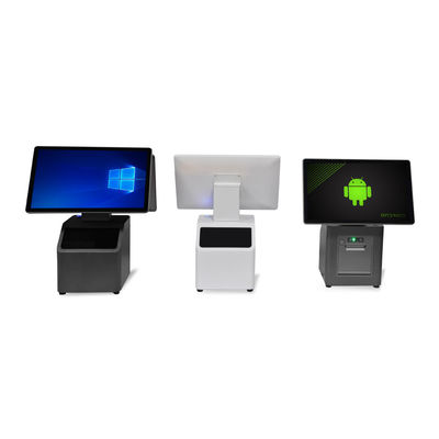 15.6'' 터치 스크린 POS 시스템 내장 1D/2D 스캐너 검은색 또는 흰색
