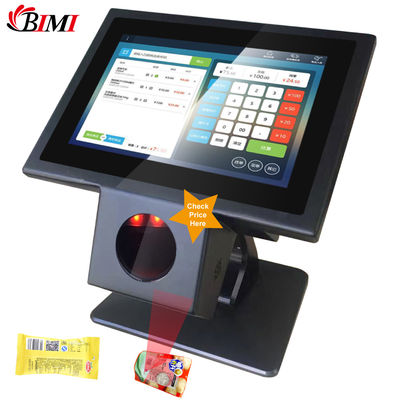 슈퍼마켓 10.1인치 안드로이드 7.1 시스템 SSD 8G 터치 스크린 POS 바코드 스캐너 Bimi